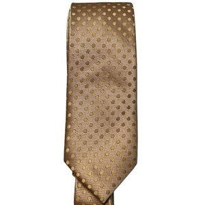 NWOT Puccini Elegant Handmade Dotted Gold on Gold Tie